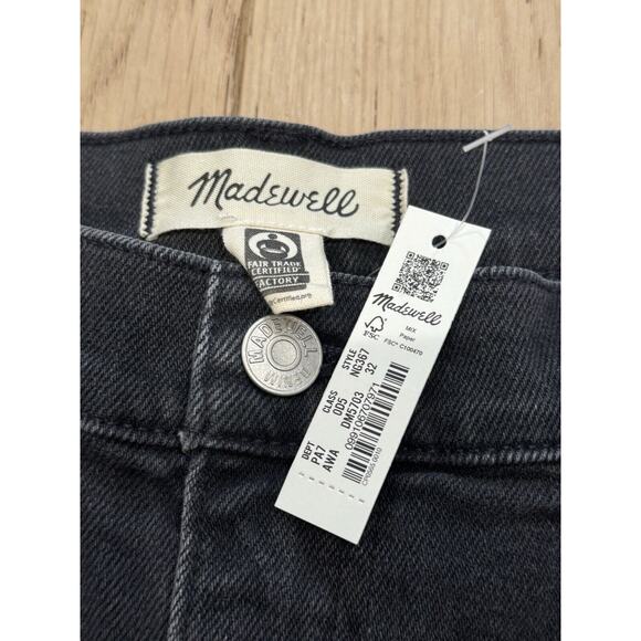 NWT MADEWELL The Girl Jean Straight Leg Black Denim‎ Jeans Women's Size W 32 - Picture 3 of 12